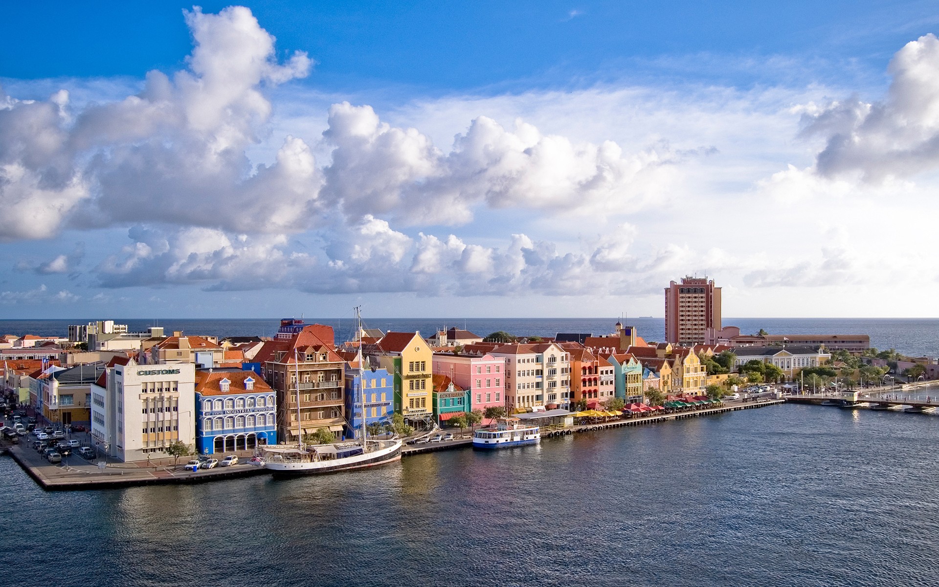 General 1920x1200 Curacao Curacao Island city sky clouds water