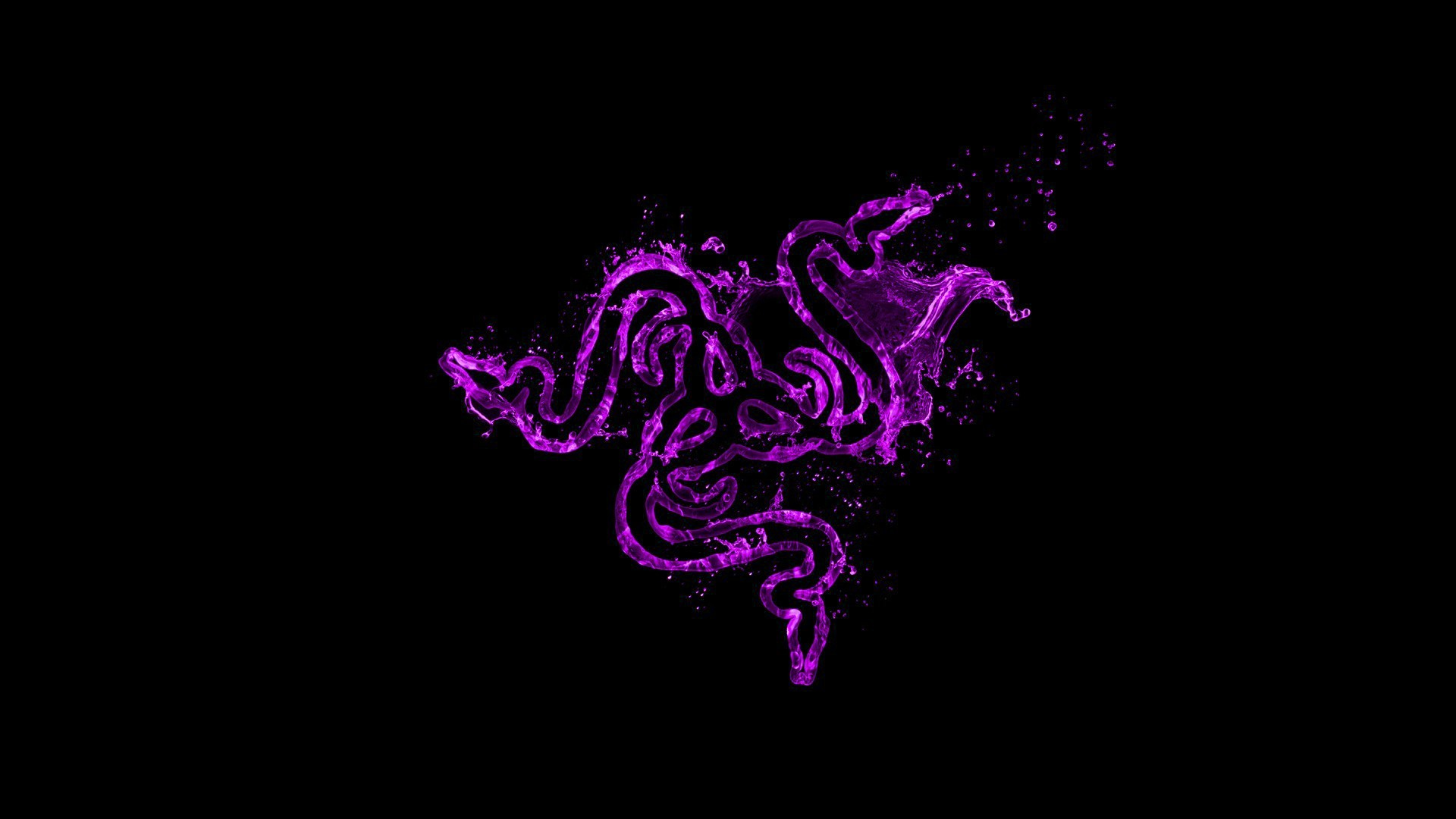 General 1920x1080 Razer video games computer digital art shapes minimalism purple black background