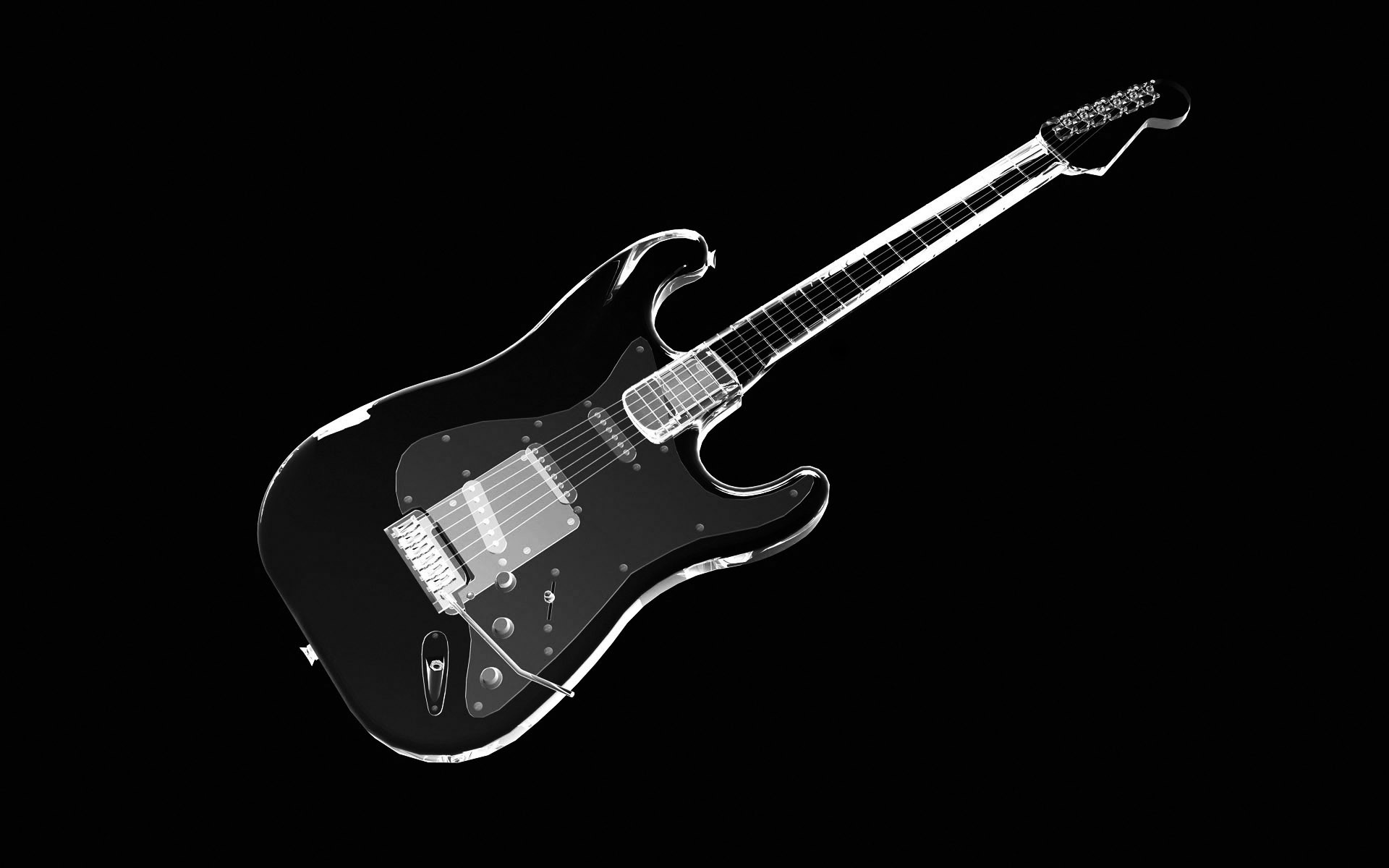 General 1920x1200 monochrome musical instrument guitar simple background black background
