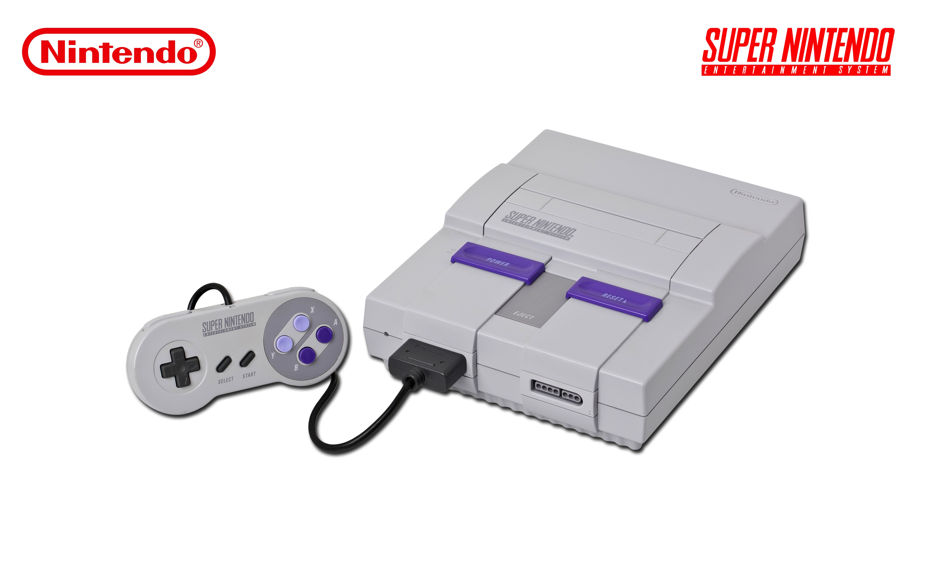 General 3840x2400 SNES consoles video games simple background retro console white background Nintendo