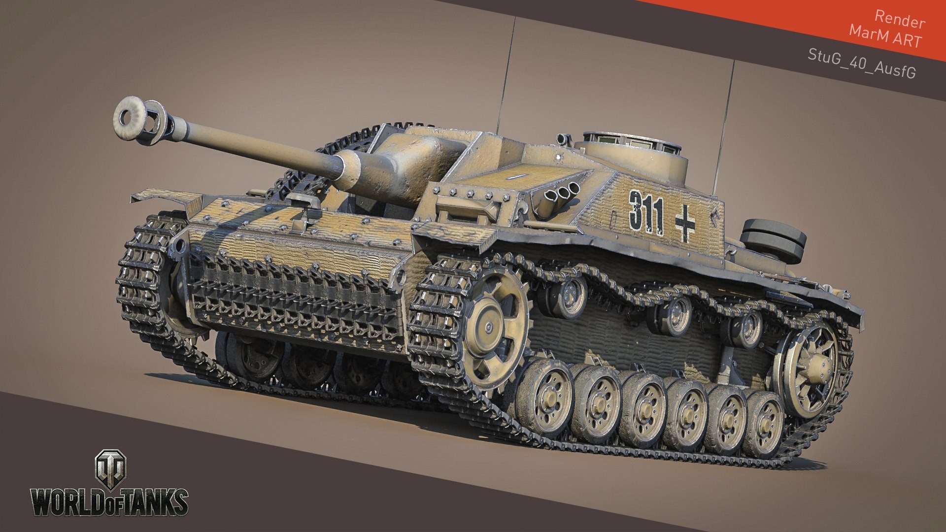 General 1920x1080 World of Tanks tank wargaming video games CGI Stug III