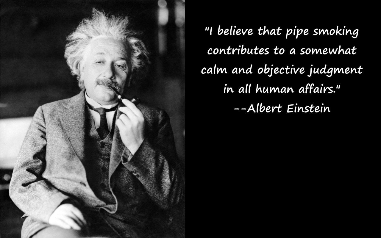 General 1280x800 Albert Einstein pipes men quote