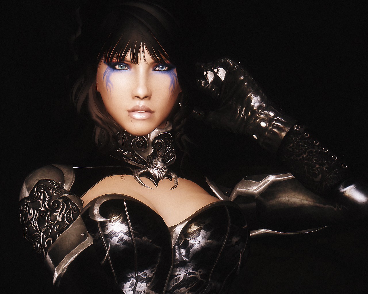 General 1280x1024 The Elder Scrolls V: Skyrim women leather leather armor vampires RPG video games PC gaming video game art video game girls fantasy art fantasy girl