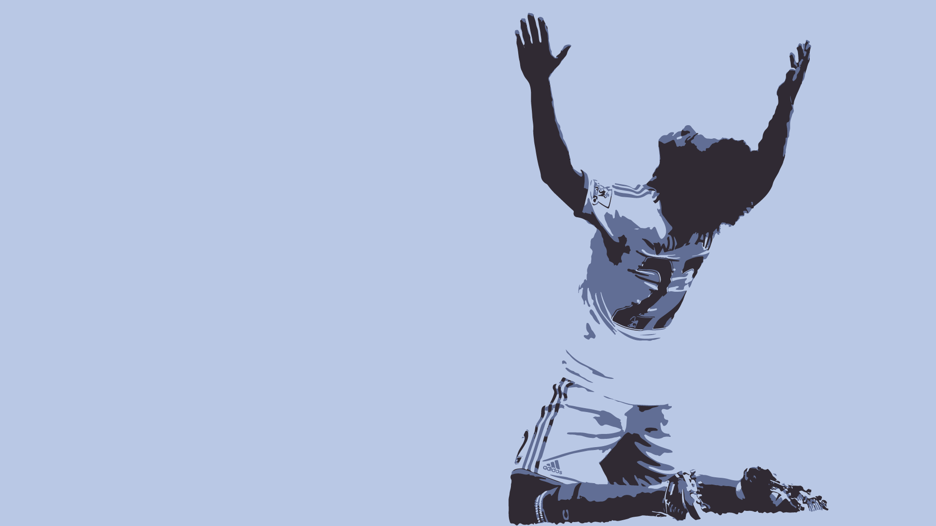 General 1920x1080 Chelsea FC soccer digital art arms up minimalism men sport artwork simple background