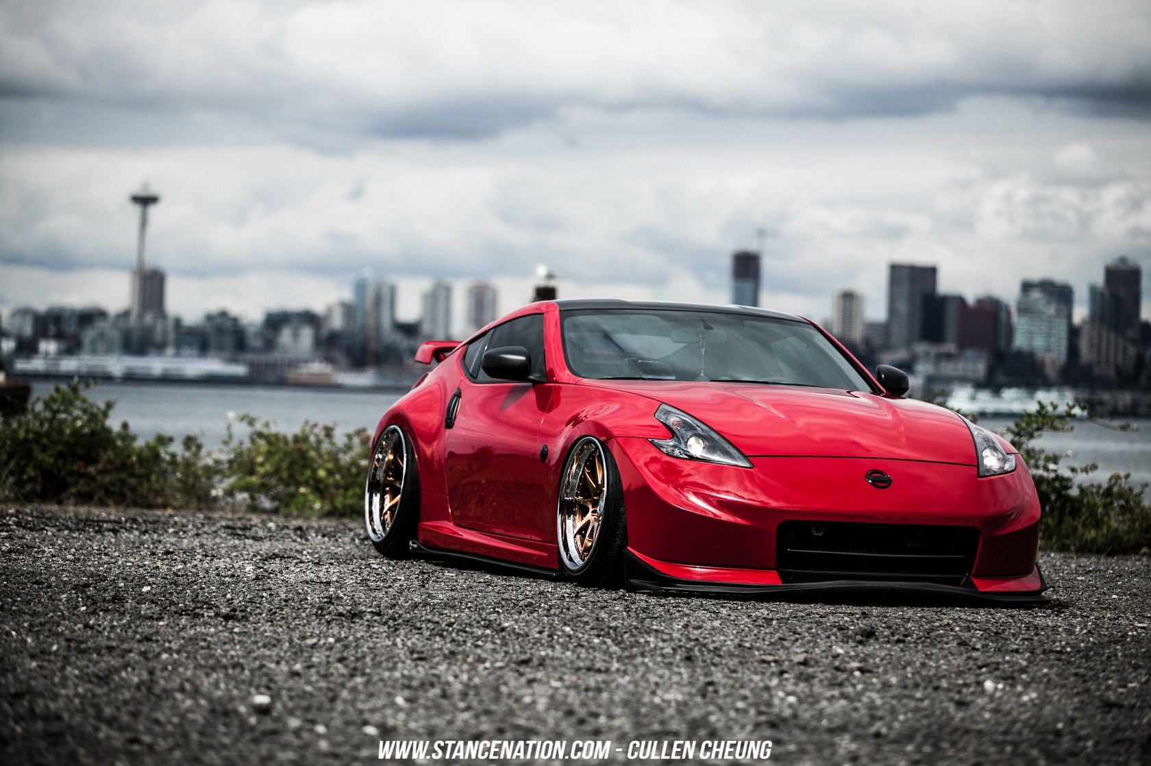 General 1680x1118 red cars Japanese cars tuning Nissan 370Z Nissan Nissan Fairlady Z car watermarked vehicle coupe