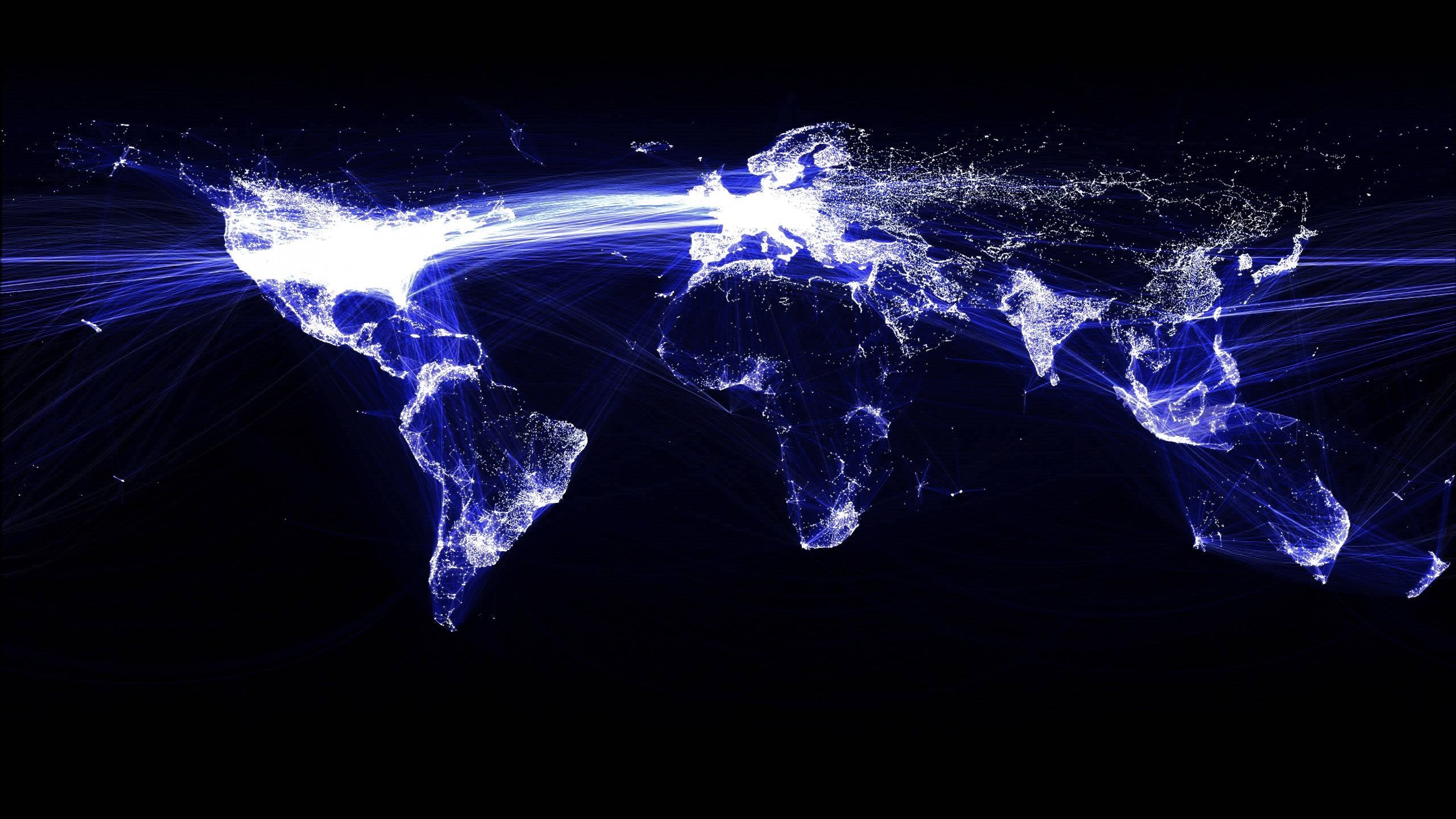 General 2560x1440 world information world map digital art CGI