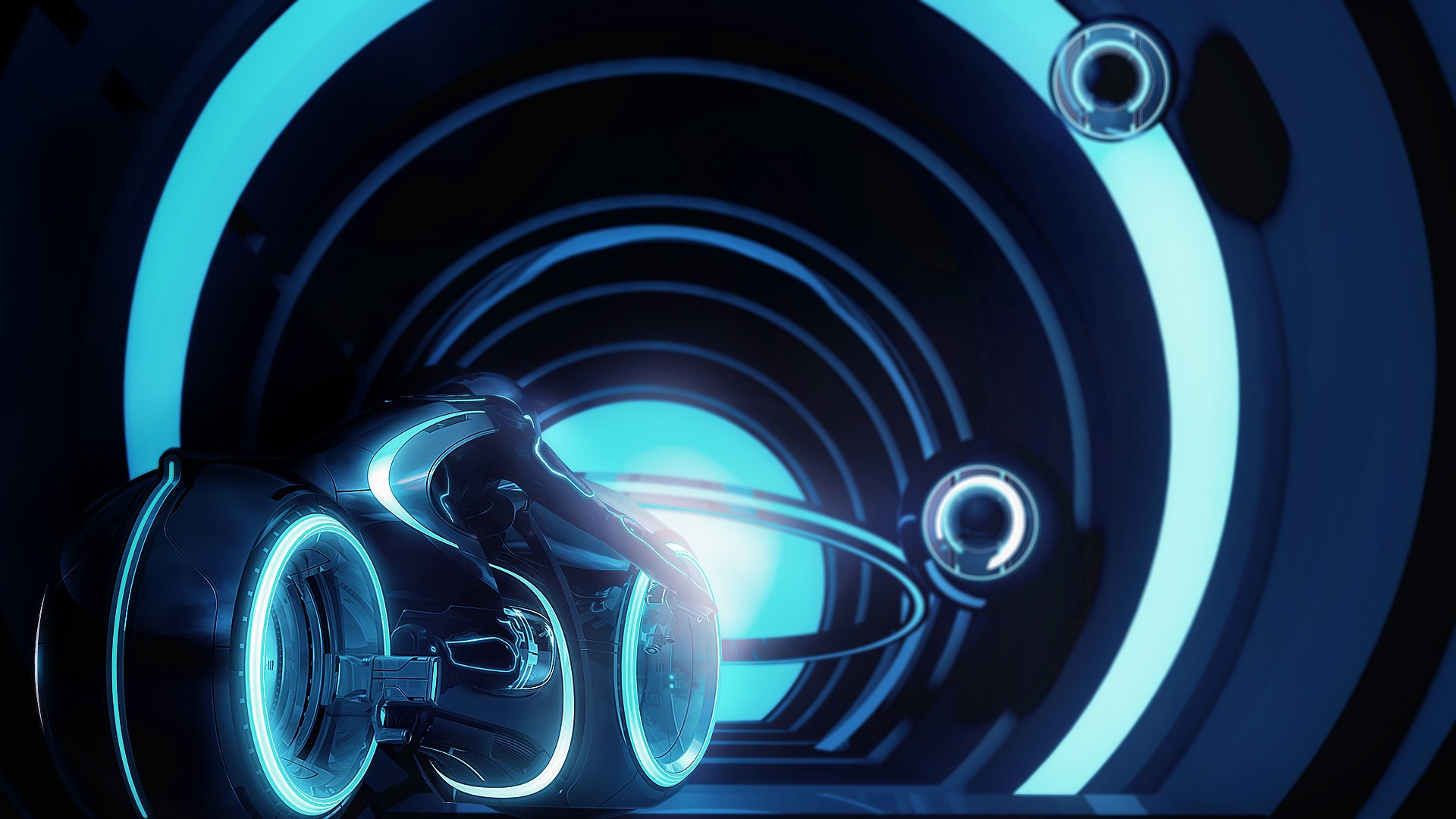 General 1920x1080 movies Tron: Legacy science fiction vehicle blue