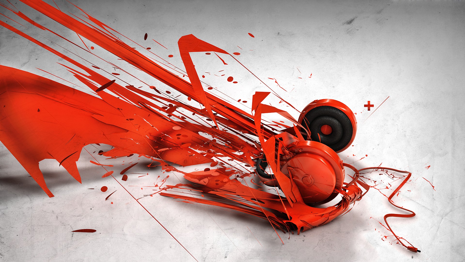 General 1920x1080 headphones colorful abstract 3D Abstract digital art