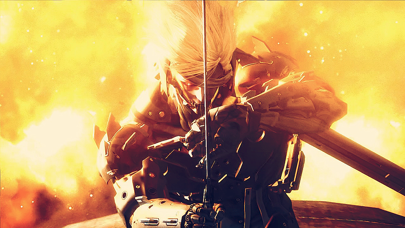General 1366x768 video games men Metal Gear Rising: Revengeance sword Raiden (Metal Gear) video game characters konami