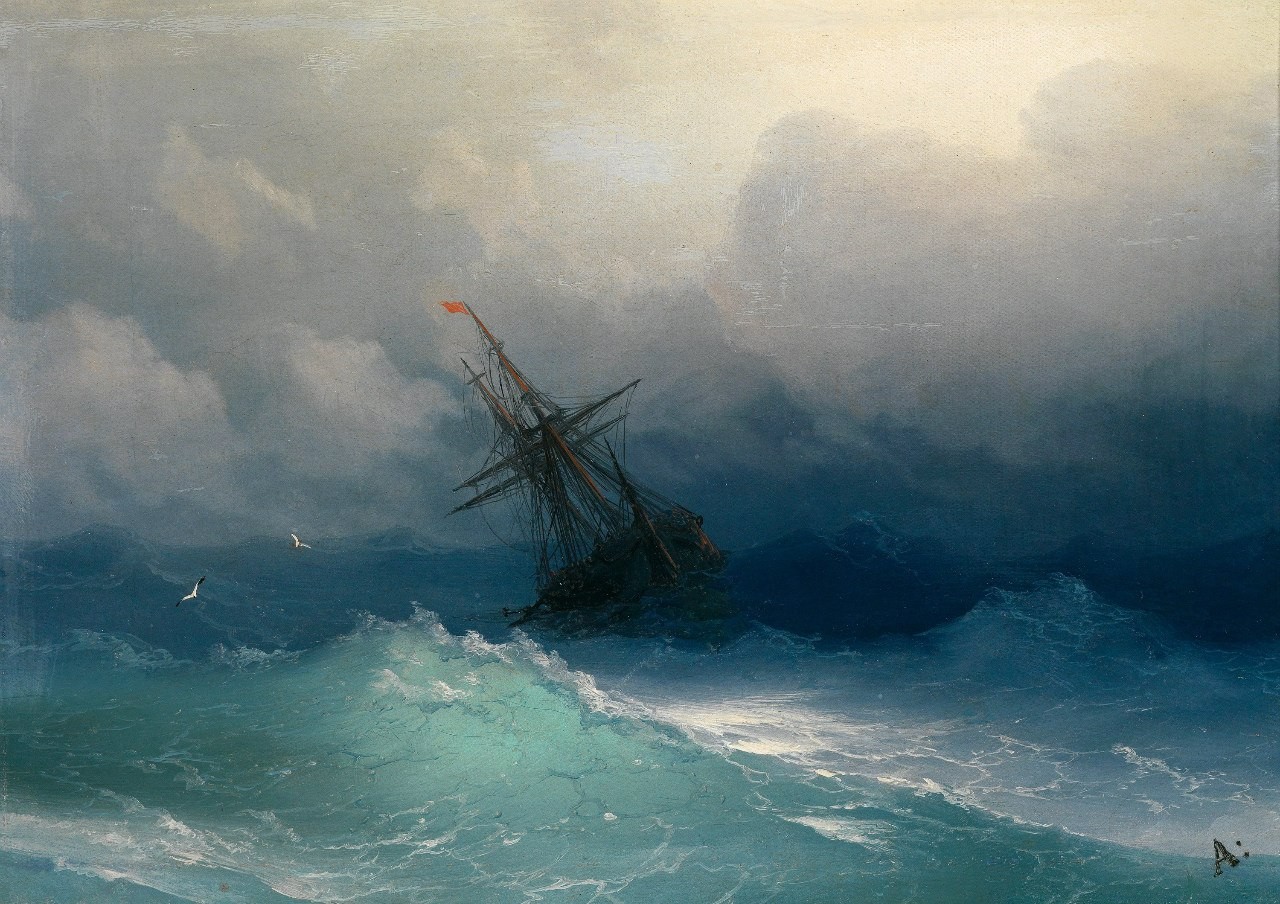 General 1280x904 Ivan Aivazovsky sea artwork storm sailing ship vehicle sky ship waves shipwreck