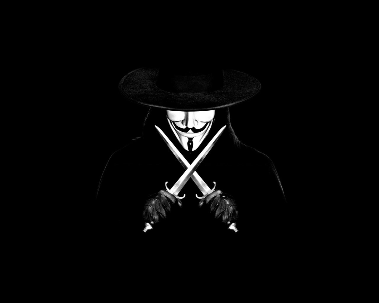 General 1280x1024 V for Vendetta Guy Fawkes monochrome simple background movies black background