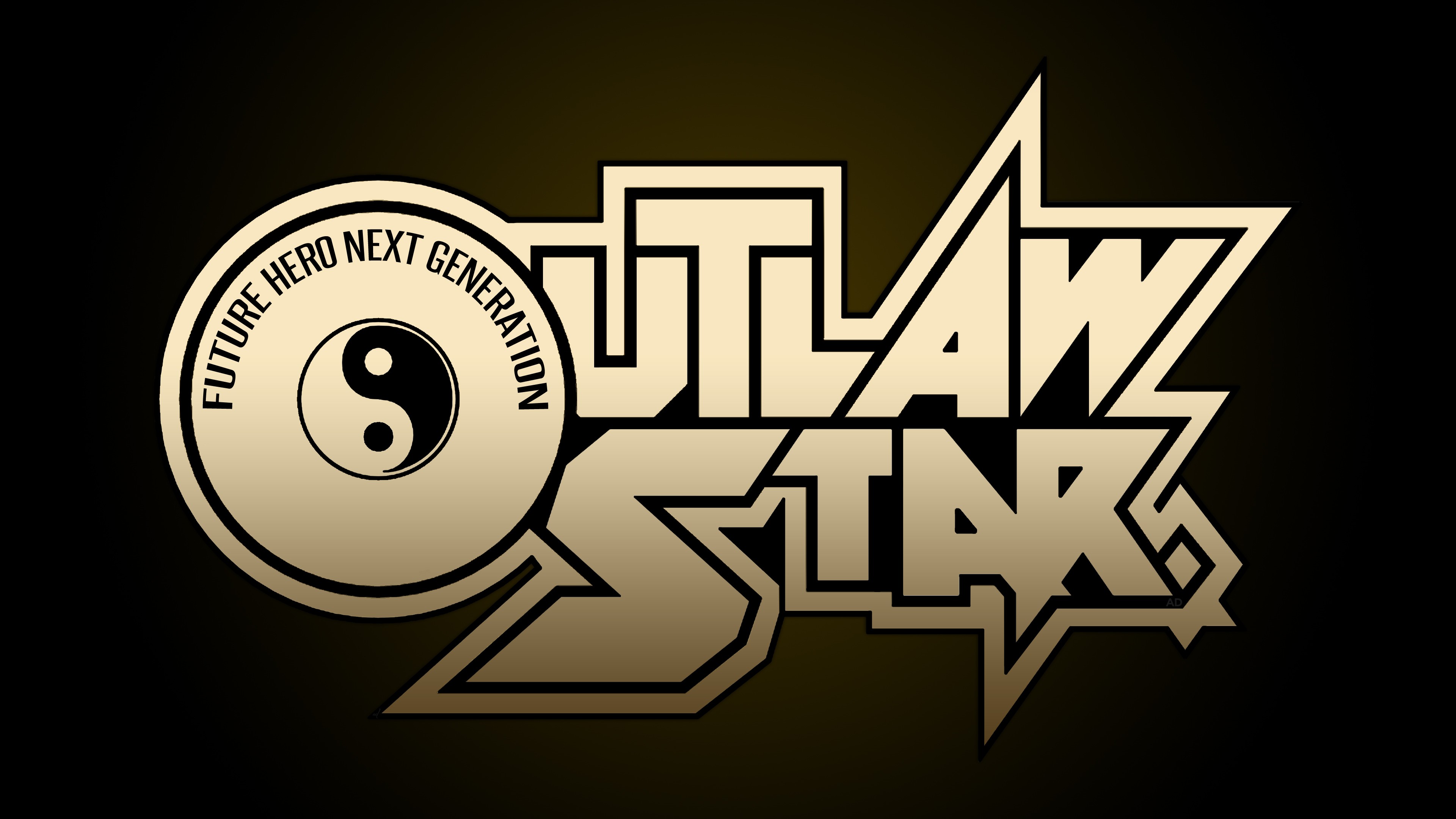 Anime 3840x2160 typography gradient Outlaw Star anime logo simple background Yin and Yang