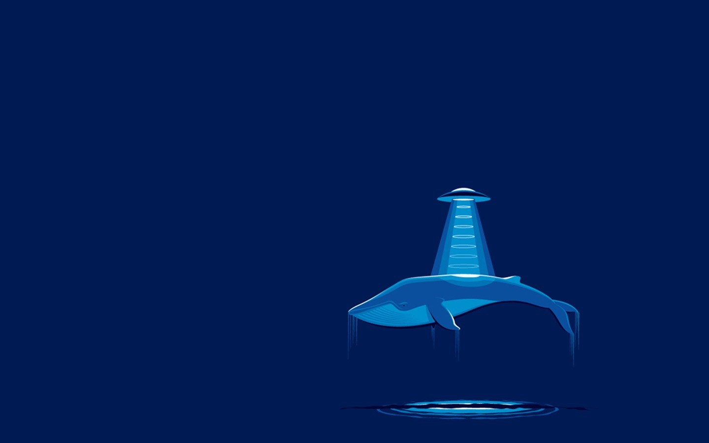 General 1440x900 The Hitchhiker's Guide to the Galaxy whale UFO simple background blue background animals mammals minimalism