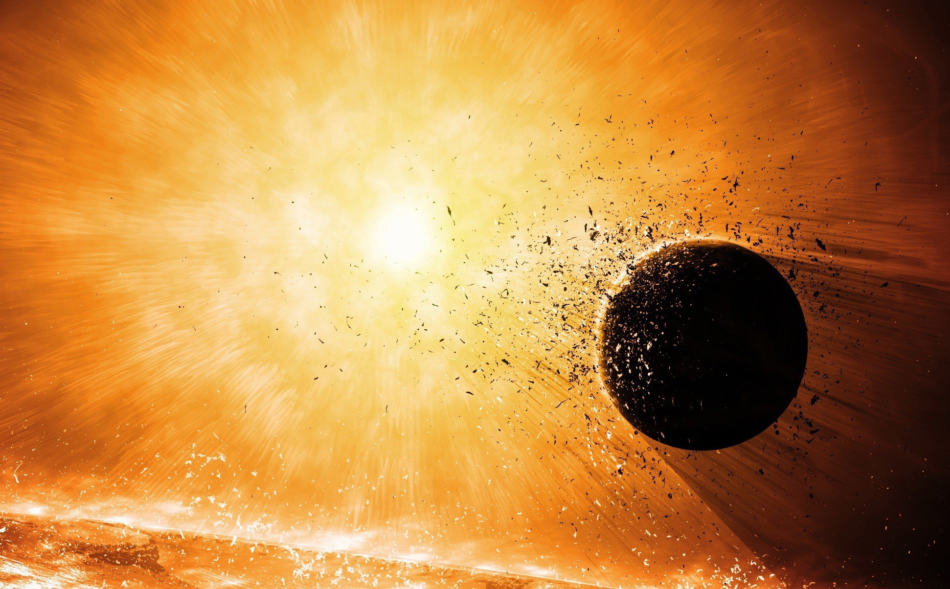 General 1942x1204 space destruction planet explosion apocalyptic space art digital art