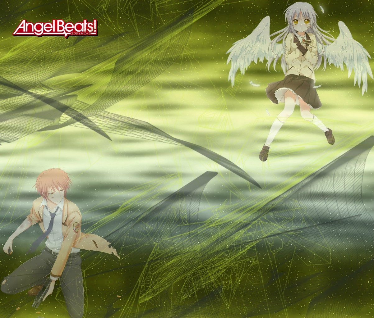 Anime 1203x1024 anime girls anime anime boys Angel Beats! wings