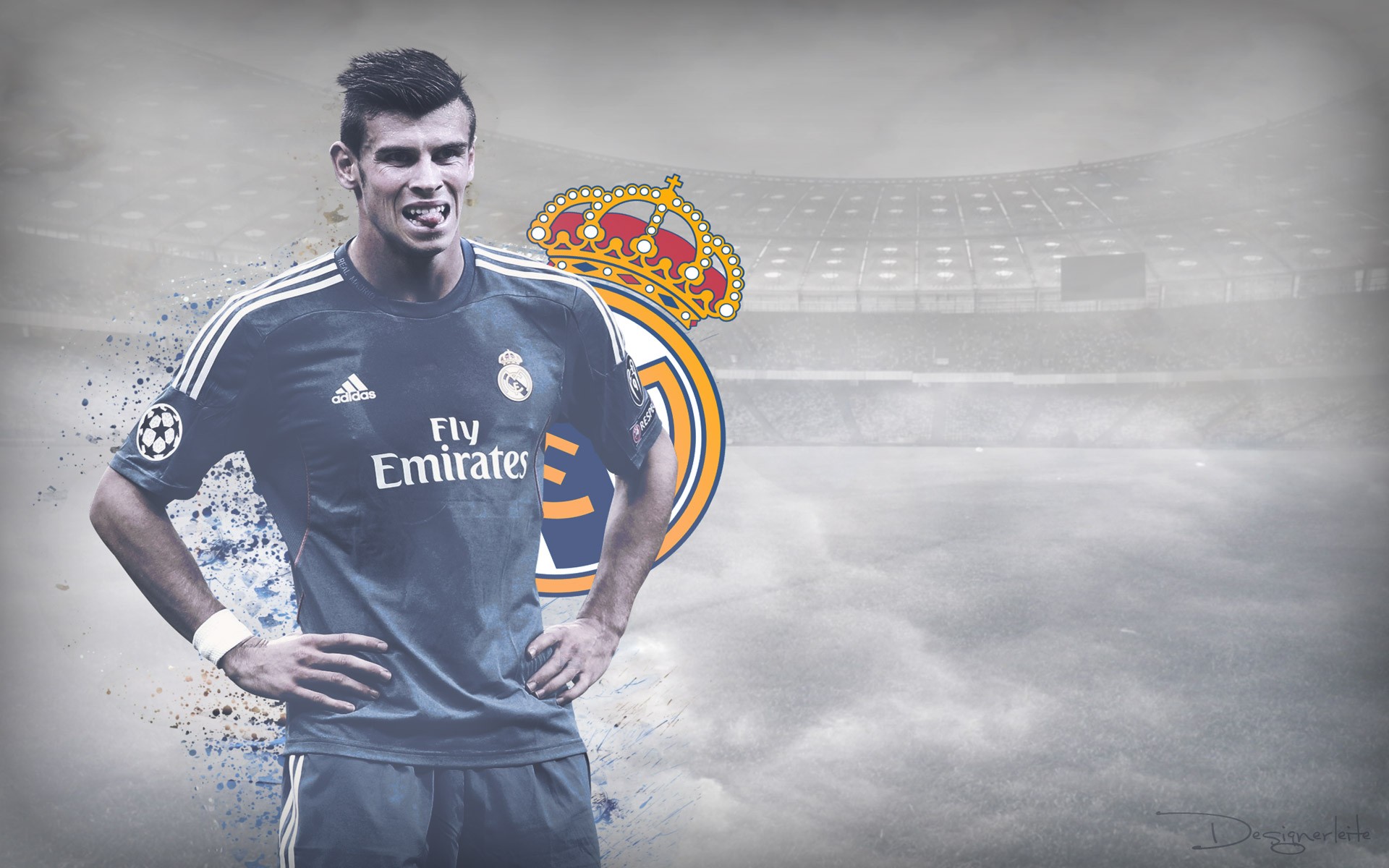 People 1920x1200 Gareth Bale Real Madrid men tongue out tongues sport soccer