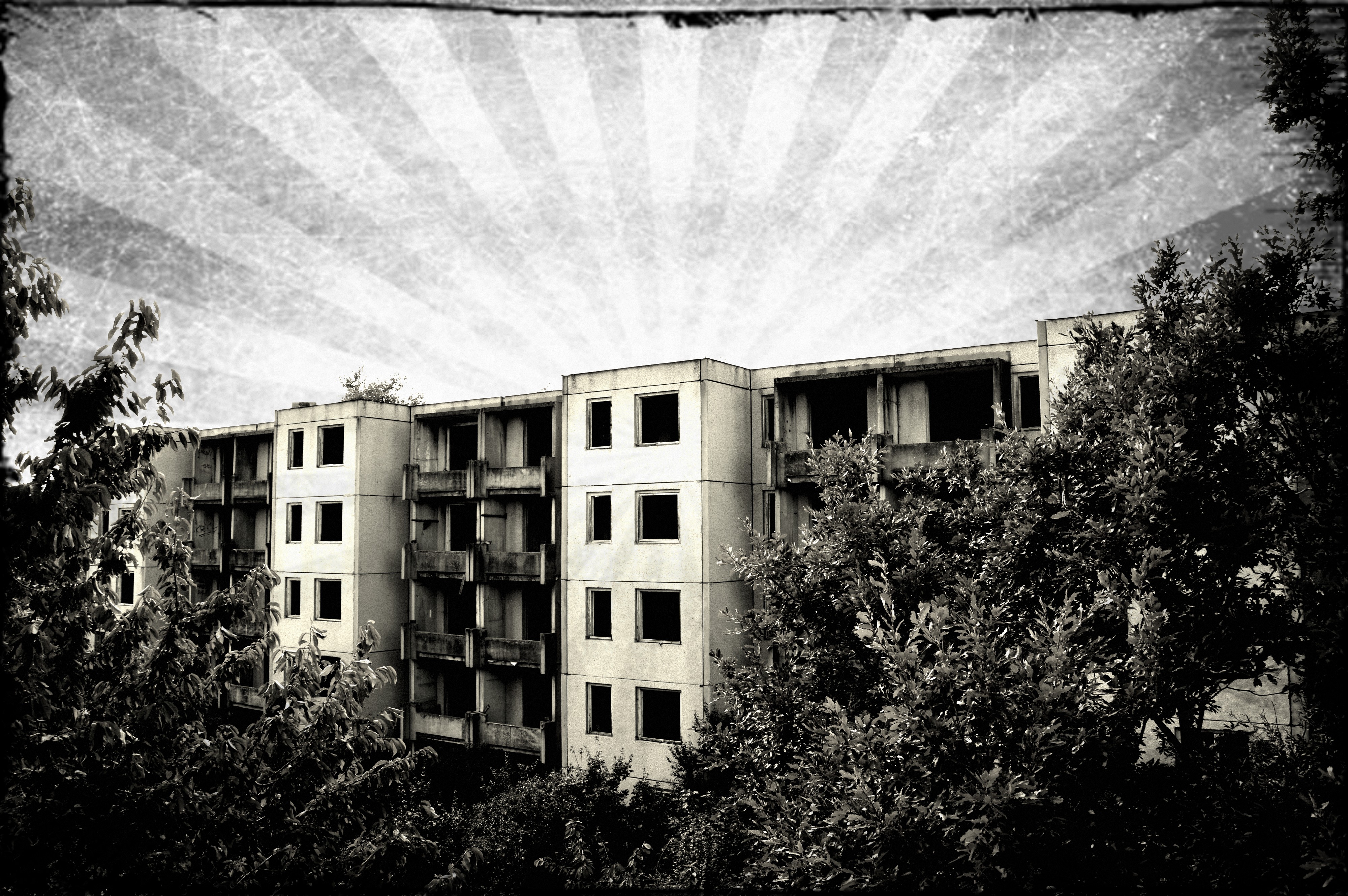 General 4000x2660 ghost town Cape Town alone house city town digital art monochrome photo manipulation