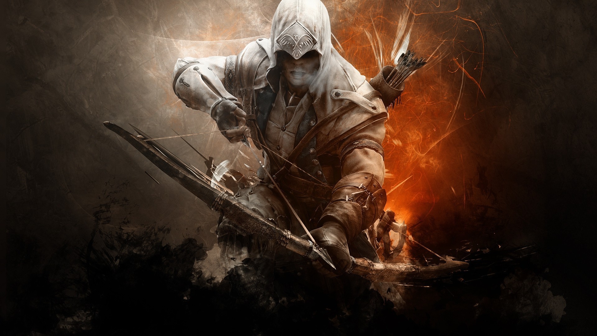 General 1920x1080 Assassin's Creed video games Conner Kenway video game art hoods video game men