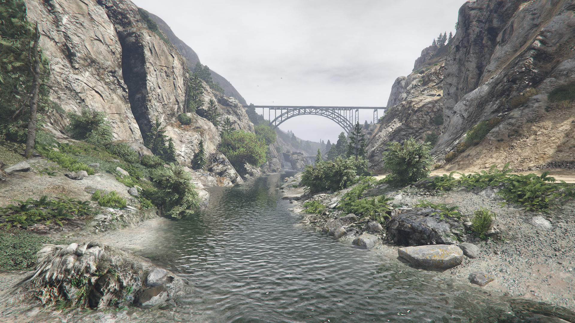 General 1920x1080 Grand Theft Auto V video games river bridge PC gaming screen shot