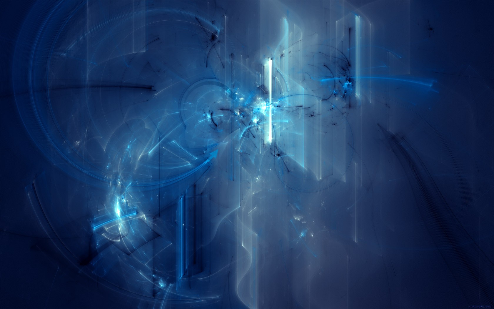 General 1680x1050 digital art shapes blue background abstract