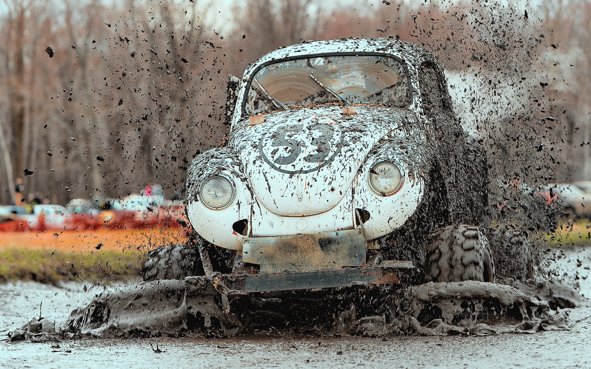 General 1920x1200 mud car racing motorsport dirt vehicle white cars sport splashes