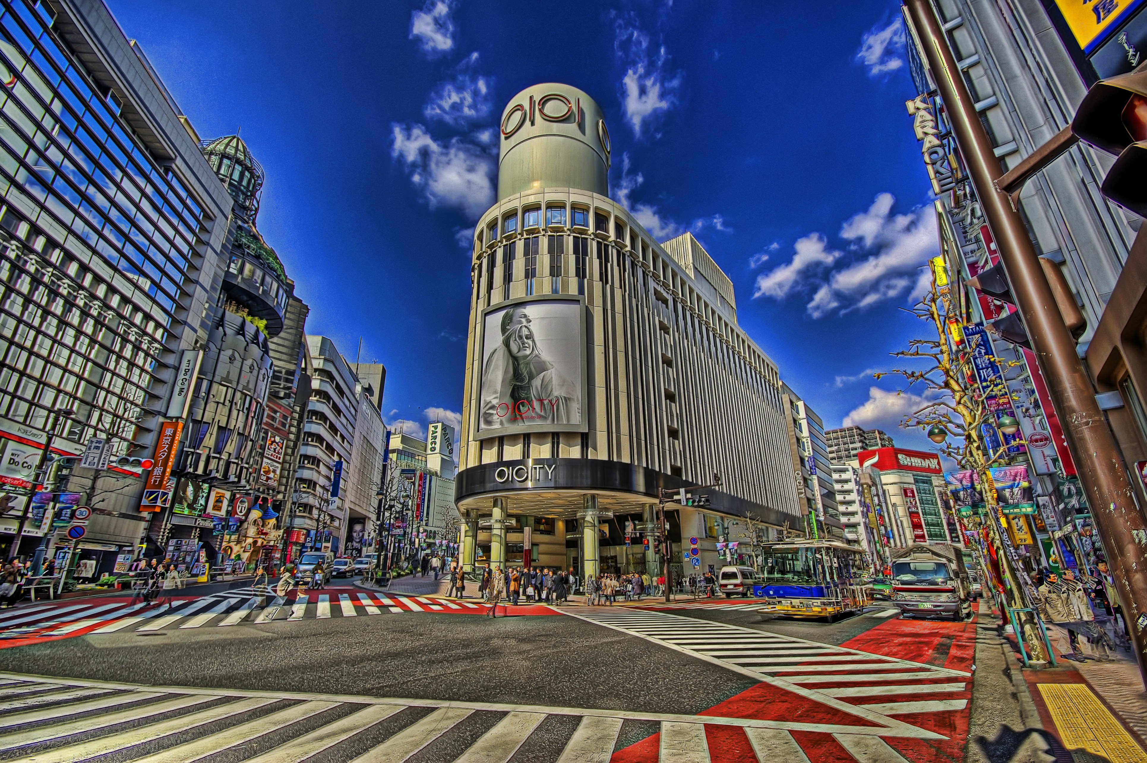 General 3862x2570 city intersections Japan Tokyo Shibuya pedestrian HDR Asia urban