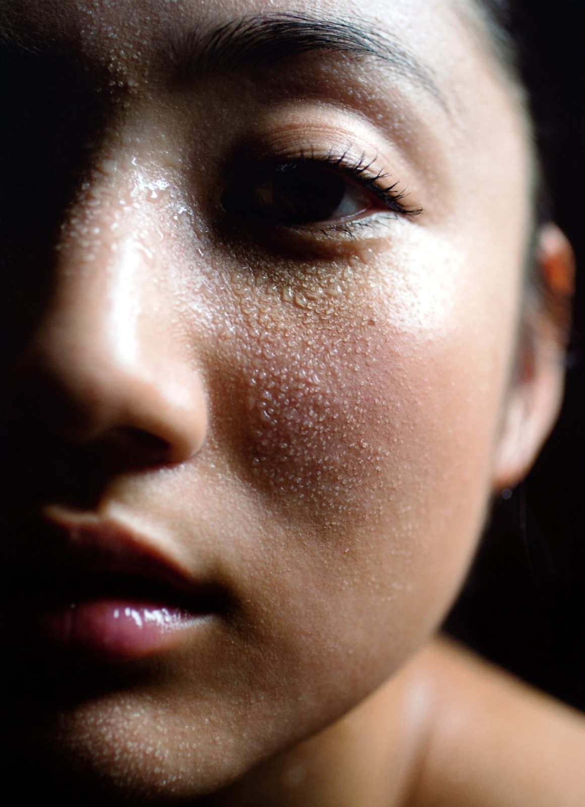 People 1160x1600 Saaya Irie face Asian women model wet wet body closeup Japanese women Japanese model portrait
