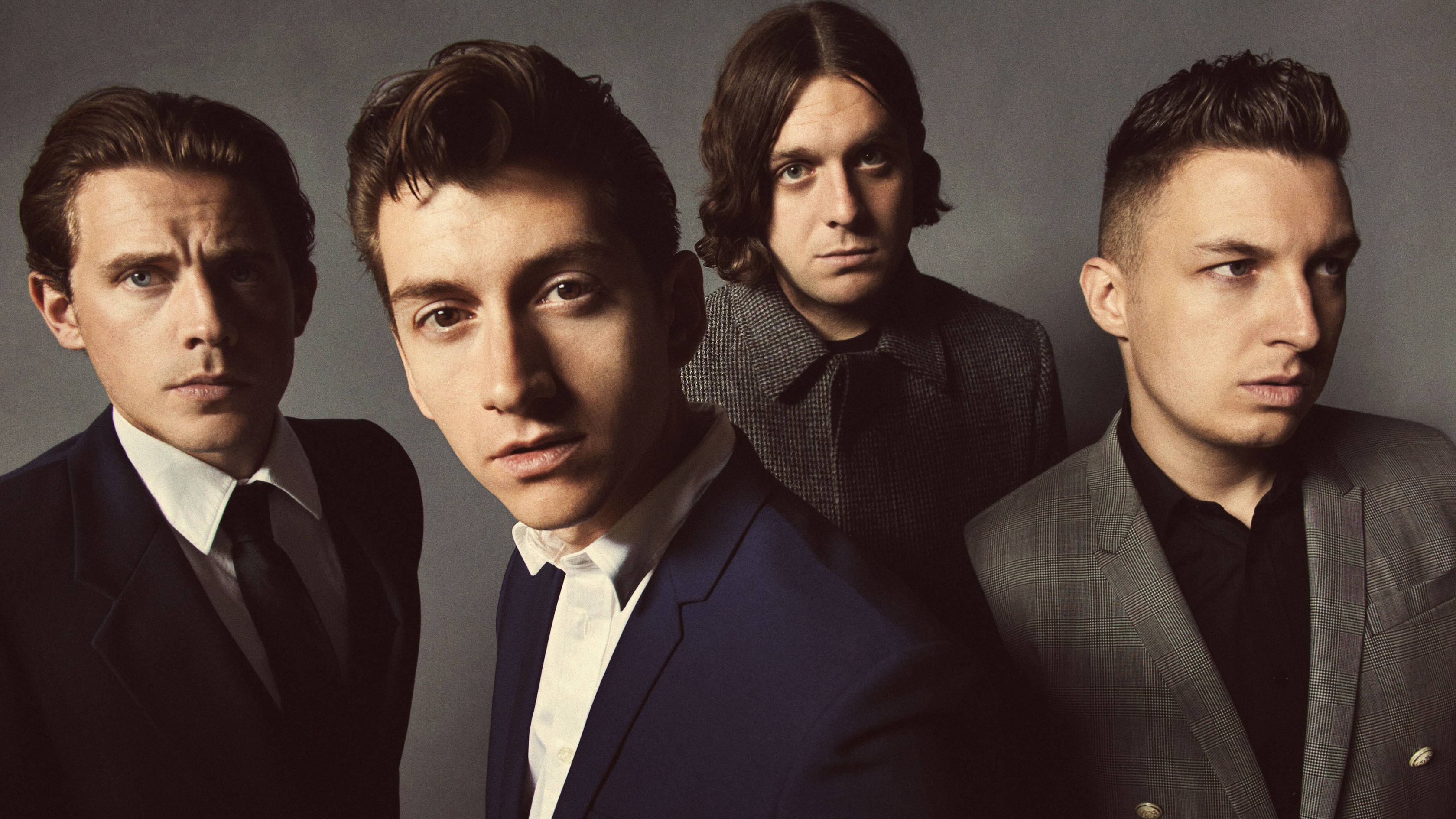 People 3360x1890 Arctic Monkeys men tie music group of men men indoors looking at viewer band