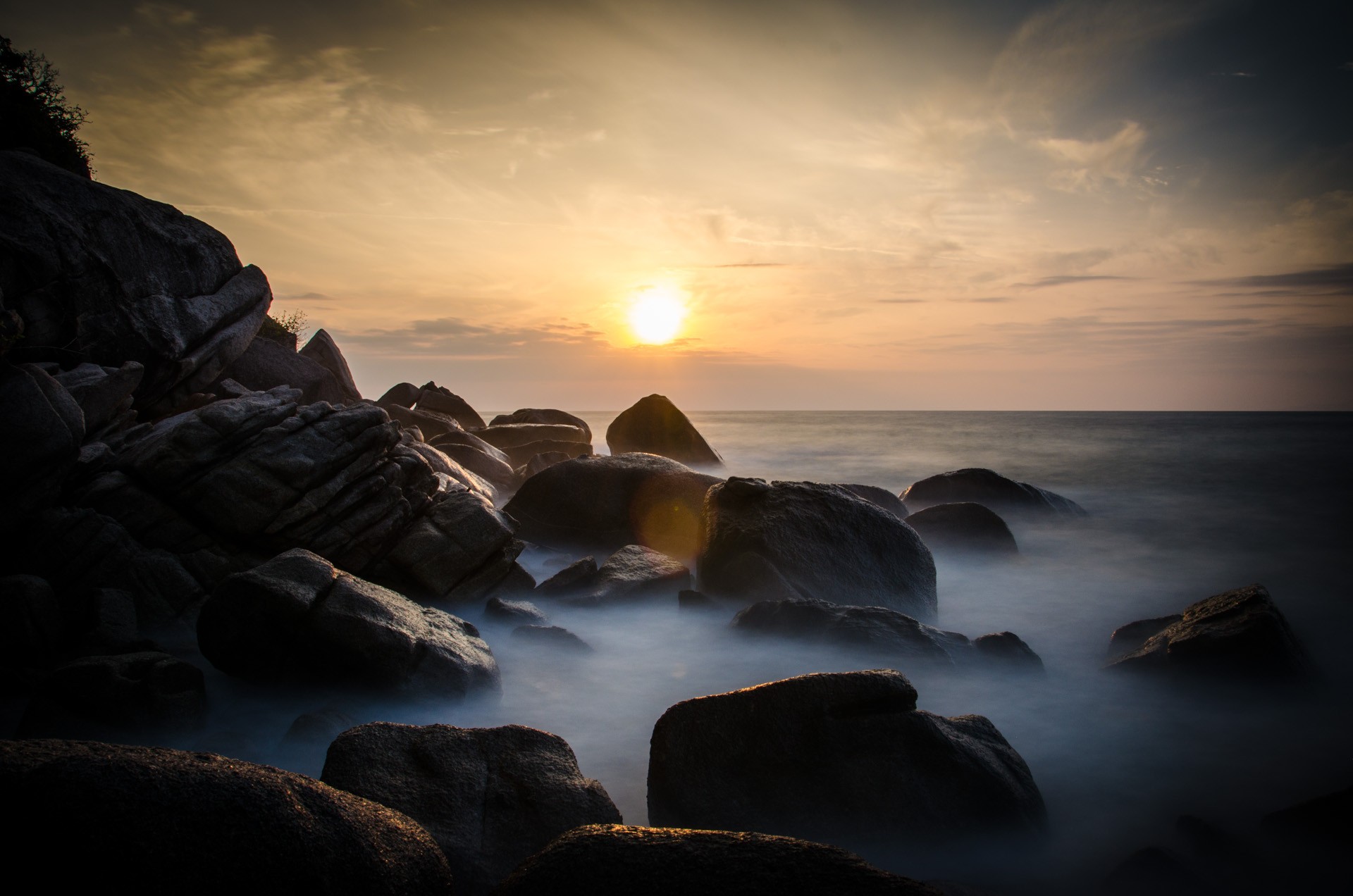General 1920x1272 photography sea water coast sunset sunlight rocks stones outdoors sky