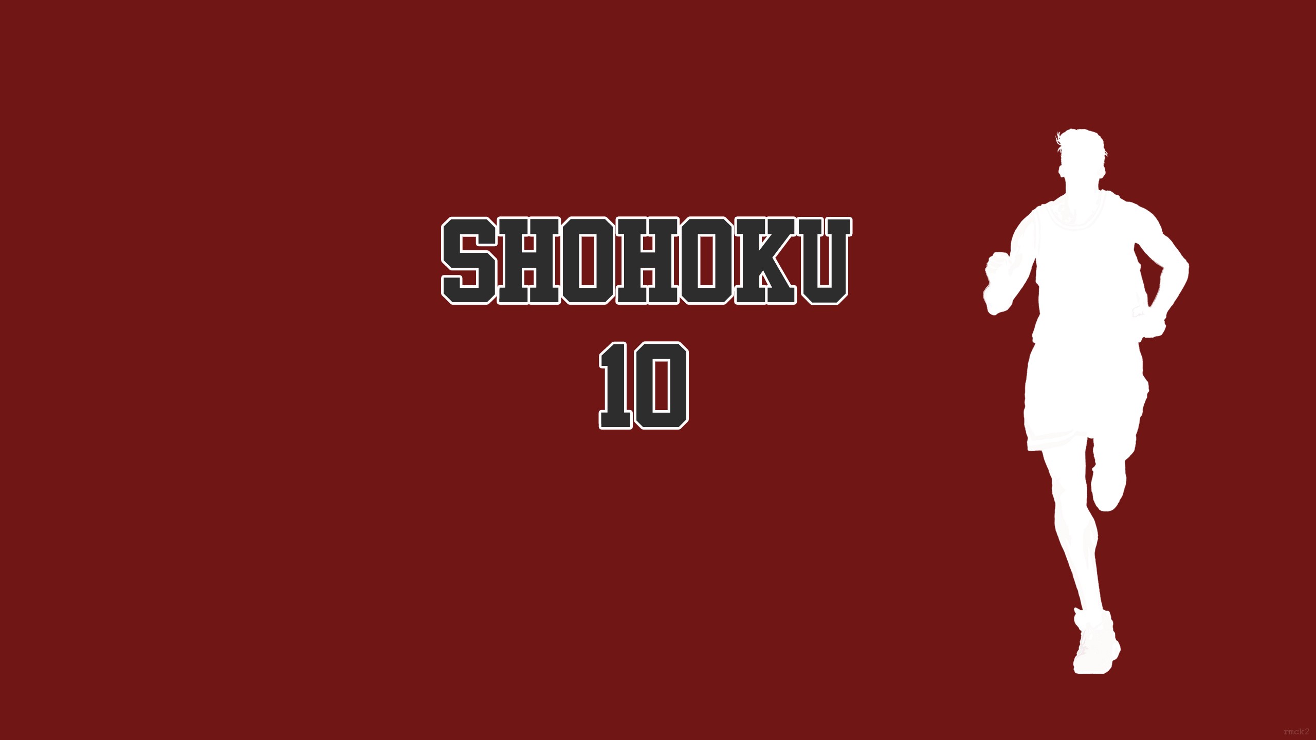 Anime 2560x1440 Sakuragi Hanamichi Shohoku High numbers red background basketball DeviantArt sport simple background anime anime boys Slam Dunk minimalism