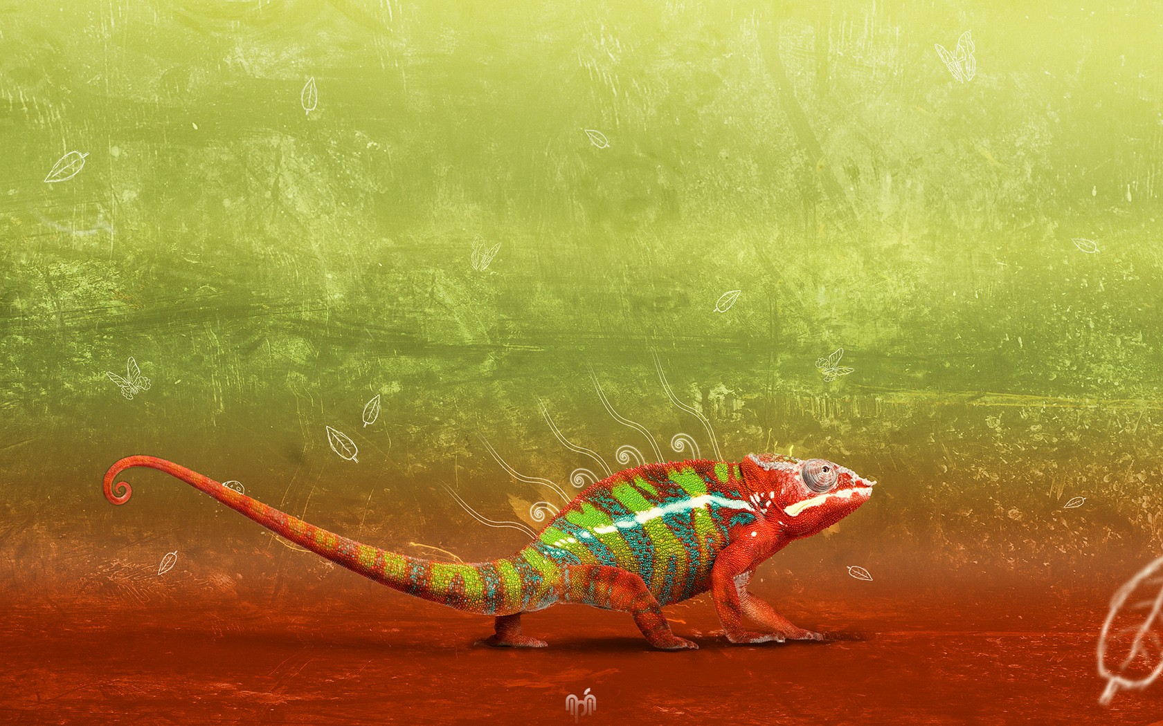 General 1680x1050 chameleons animals artwork digital art