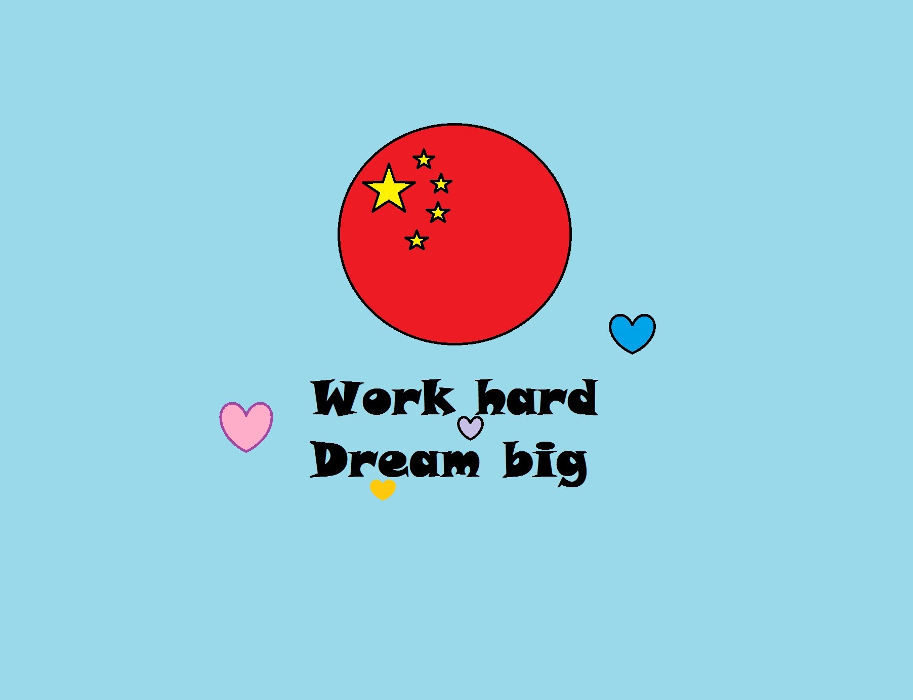 General 1804x1382 China drawing heart (design) simple background cyan background typography