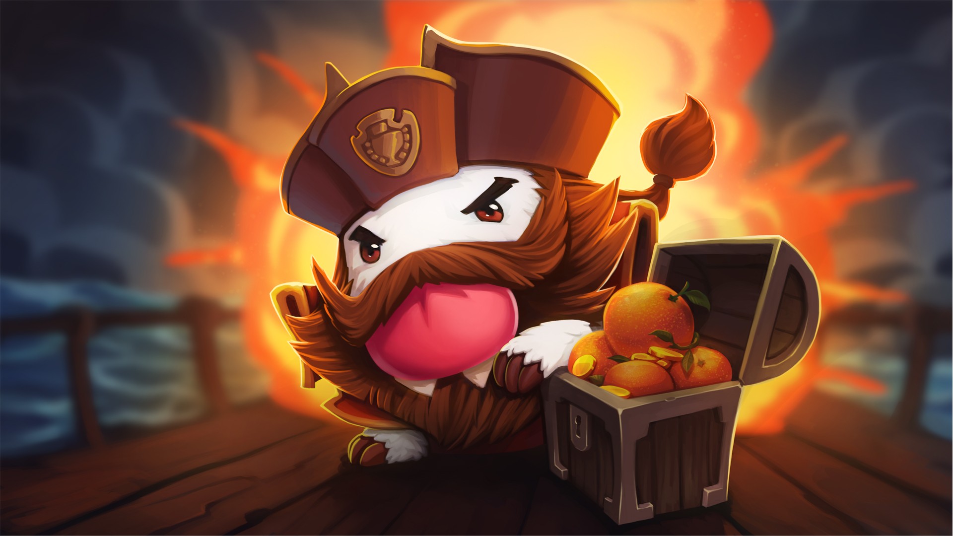 General 1920x1080 League of Legends Gangplank (League of Legends) PC gaming orange (fruit) fruit treasure pirates video game characters video game art Poro (League of Legends)