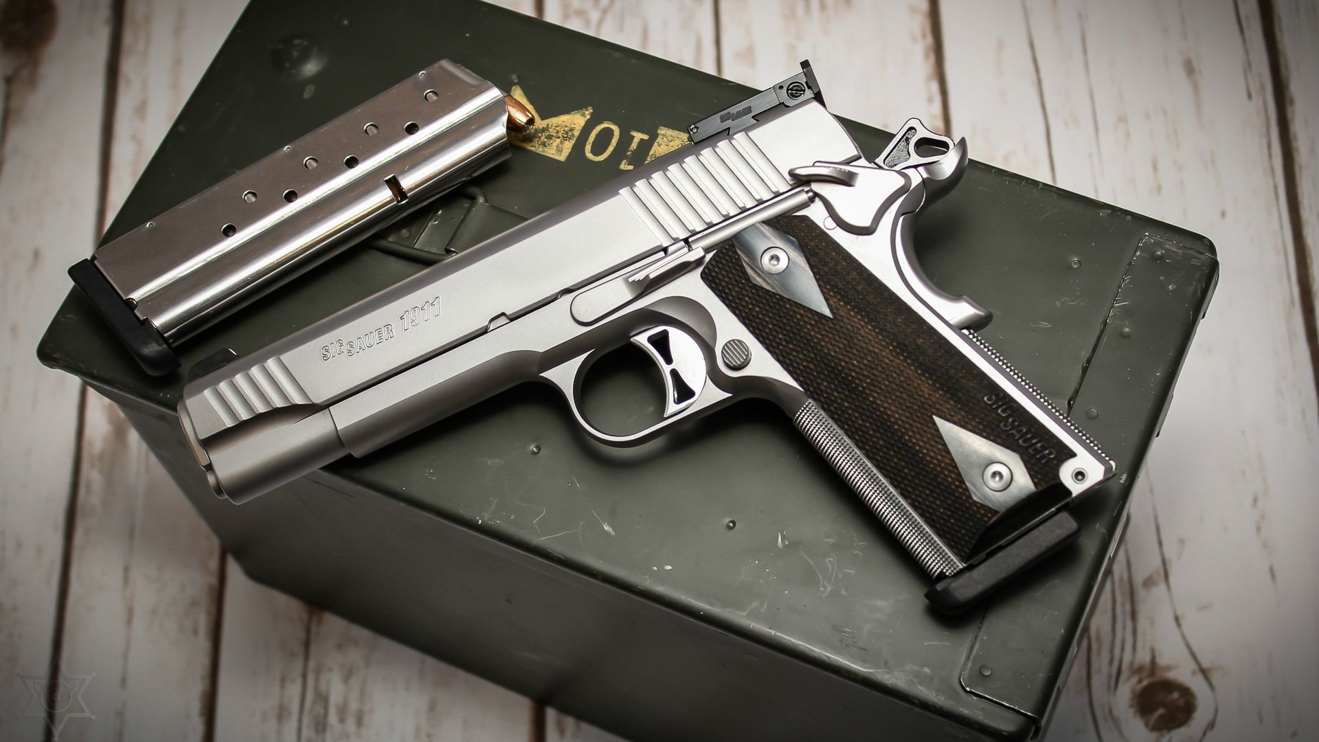 General 1920x1080 gun pistol SIG Sauer M1911 weapon American firearms Swiss firearms