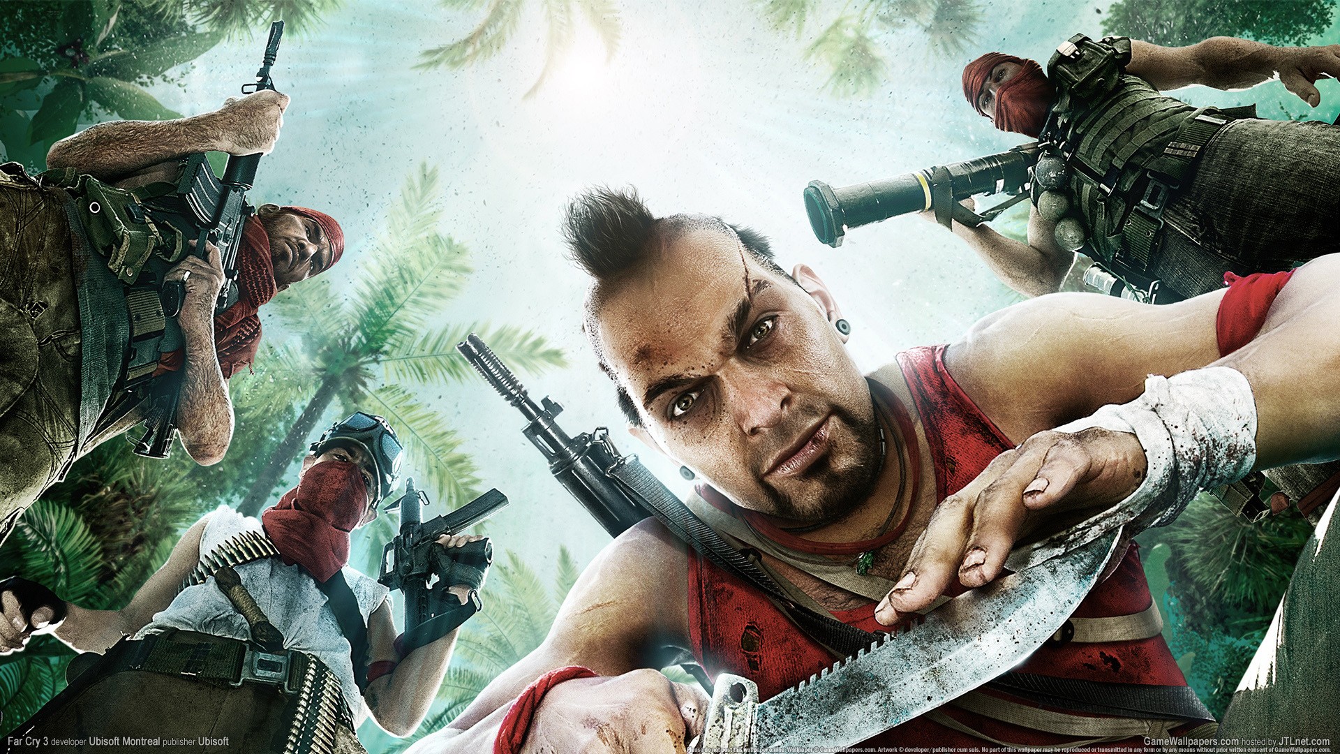 General 1920x1080 video games Far Cry 3 Vaas Ubisoft Far Cry Video Game Villains 2012 (Year) weapon knife video game art Vaas Montenegro video game man