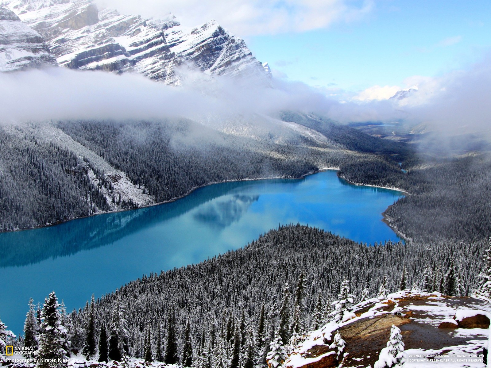 General 1600x1200 nature winter Peyto Lake Canada Rocky Mountains nordic landscapes mountains lake