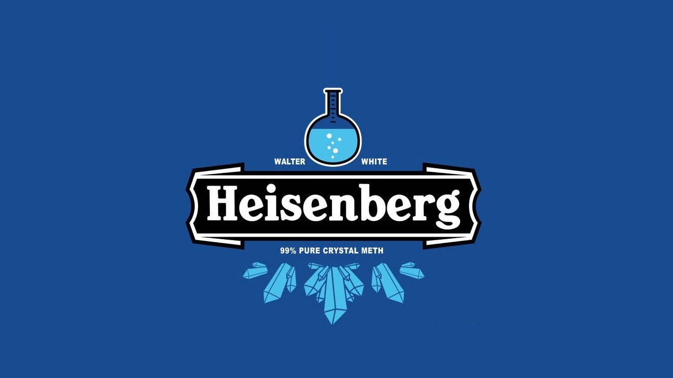 General 1366x768 simple background Breaking Bad Walter White Heisenberg TV series blue background