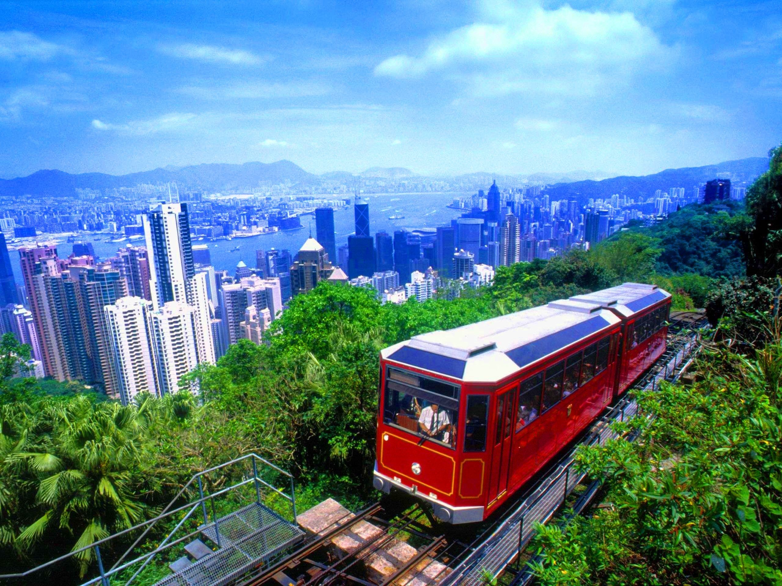 General 2560x1920 vehicle cityscape Hong Kong Asia China funicular