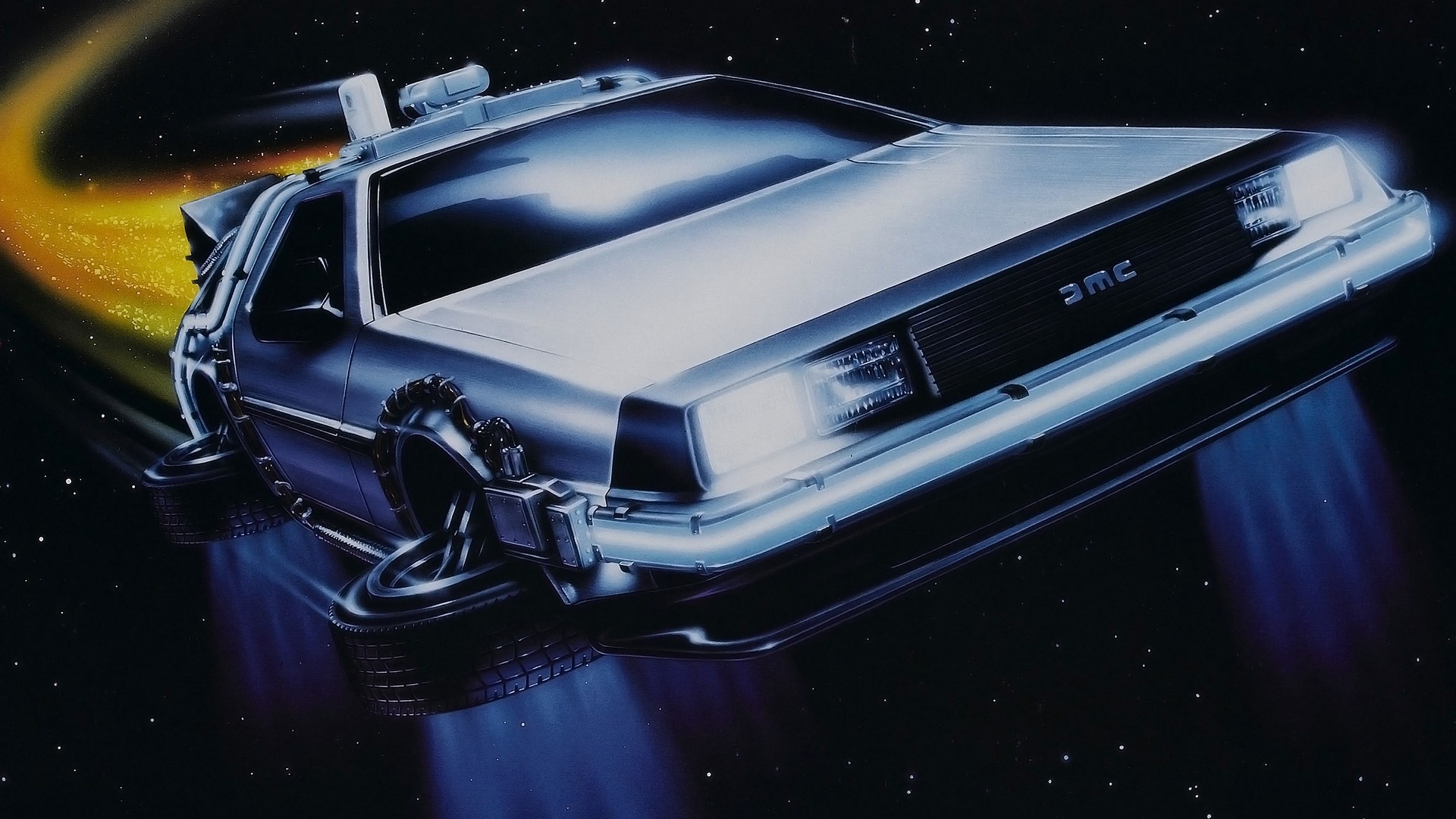 General 1920x1080 Back to the Future science fiction DeLorean movies time travel space Time Machine car silver cars vehicle