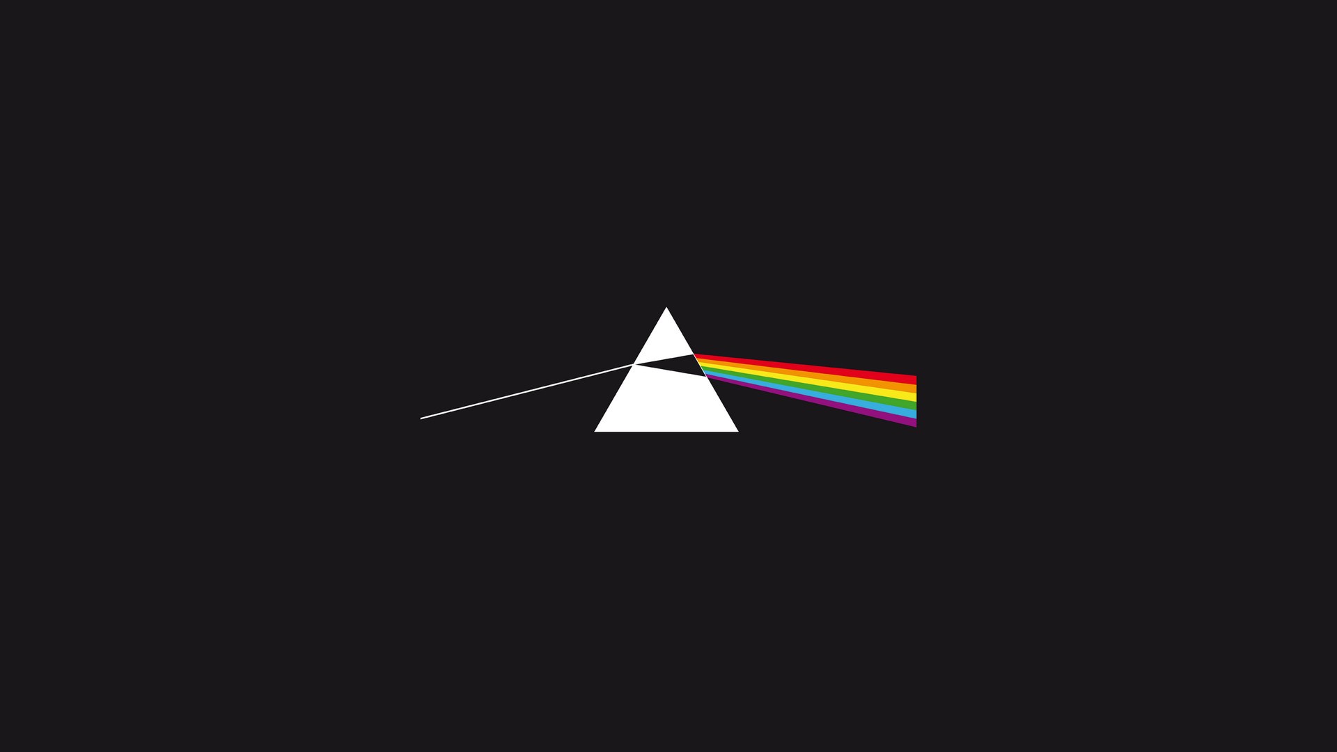General 1920x1080 triangle The Dark Side of the Moon prism simple background black background geometric figures minimalism
