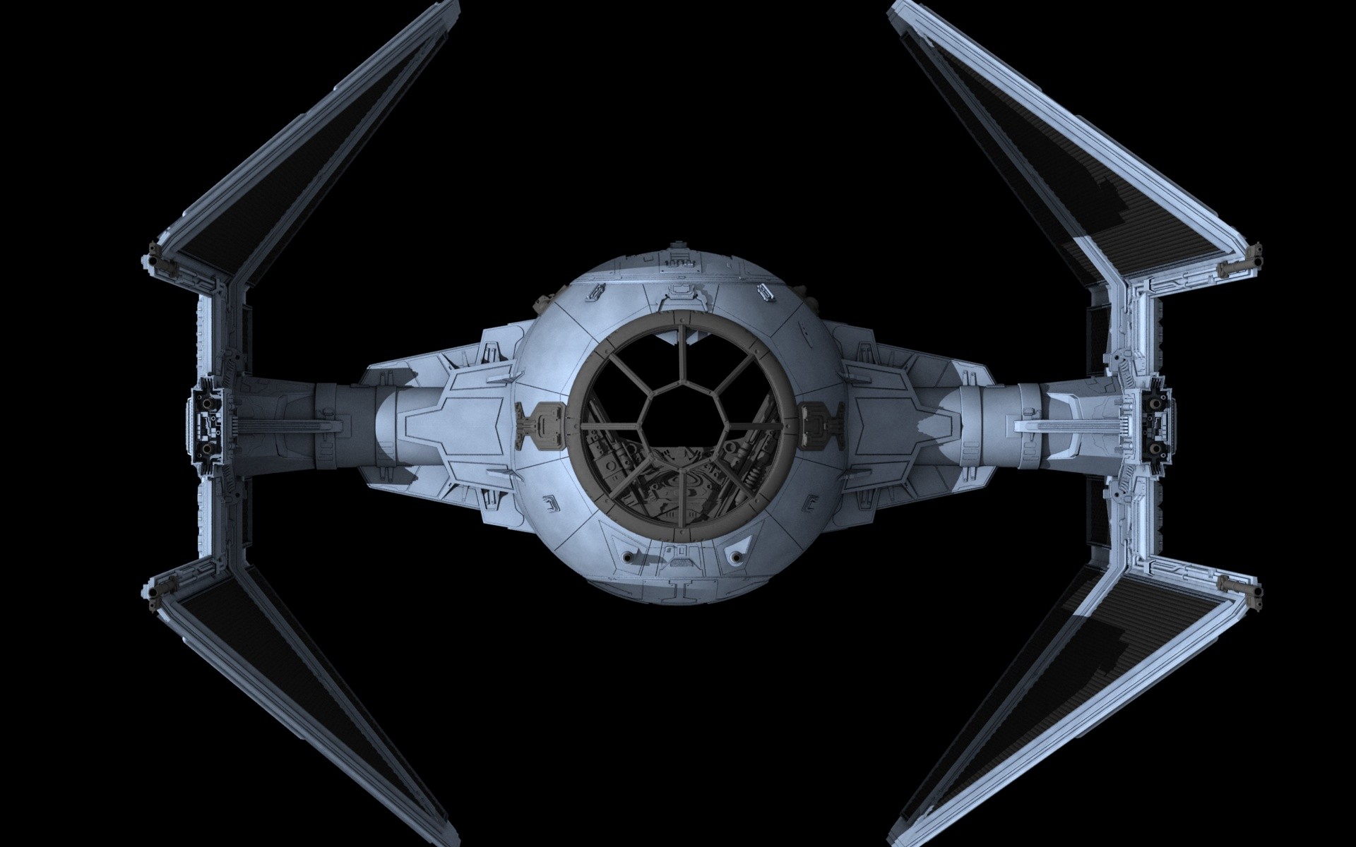 General 1920x1200 Star Wars TIE Interceptor CGI Star Wars Ships science fiction vehicle black background digital art