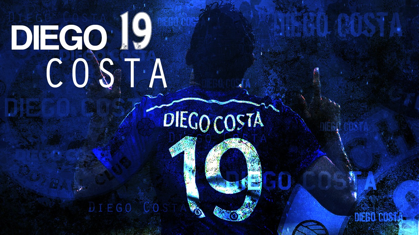 People 1366x768 Diego Costa soccer men sport numbers