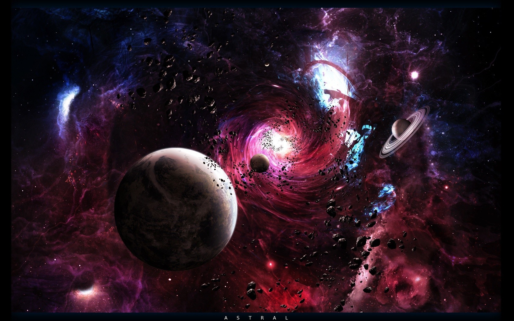 General 1680x1050 planet space galaxy black holes space art digital art