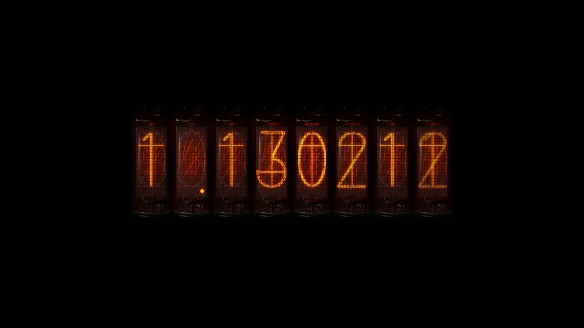 Anime 1920x1080 Steins;Gate anime time travel Divergence Meter Nixie Tubes numbers simple background black background
