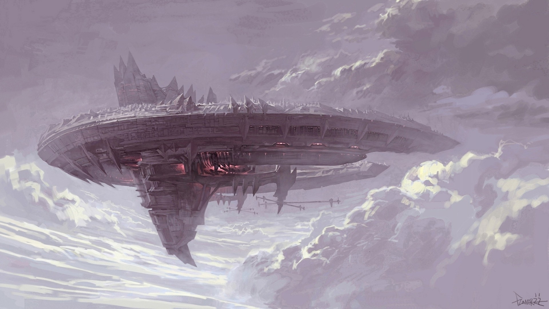 General 1920x1080 spaceship science fiction artwork