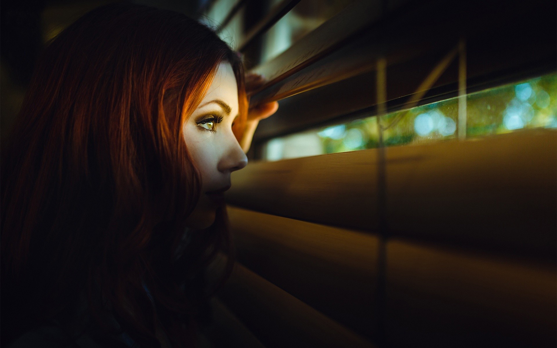 People 1920x1200 women redhead looking away face model window profile looking out window women indoors indoors blinds