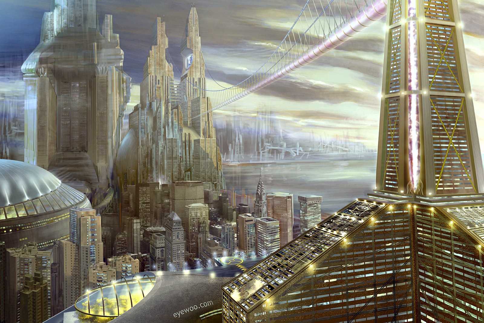 General 1600x1068 futuristic city science fiction artwork futuristic cityscape