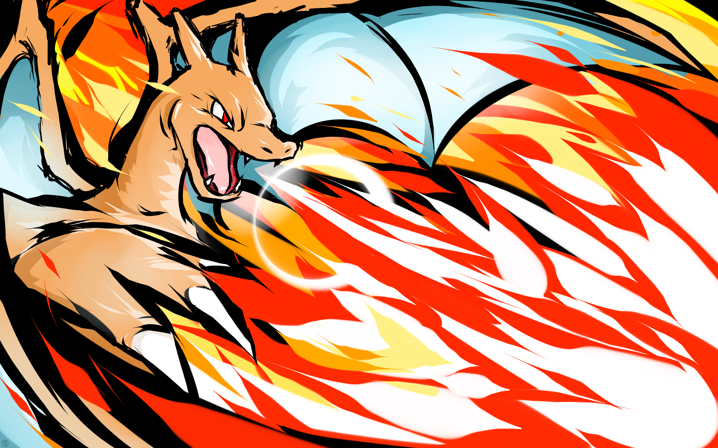 Anime 2880x1800 Pokémon Charizard anime fire dragon