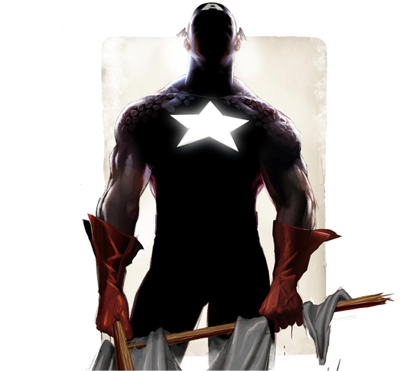 General 1440x1280 artwork simple background Captain America superhero white background men