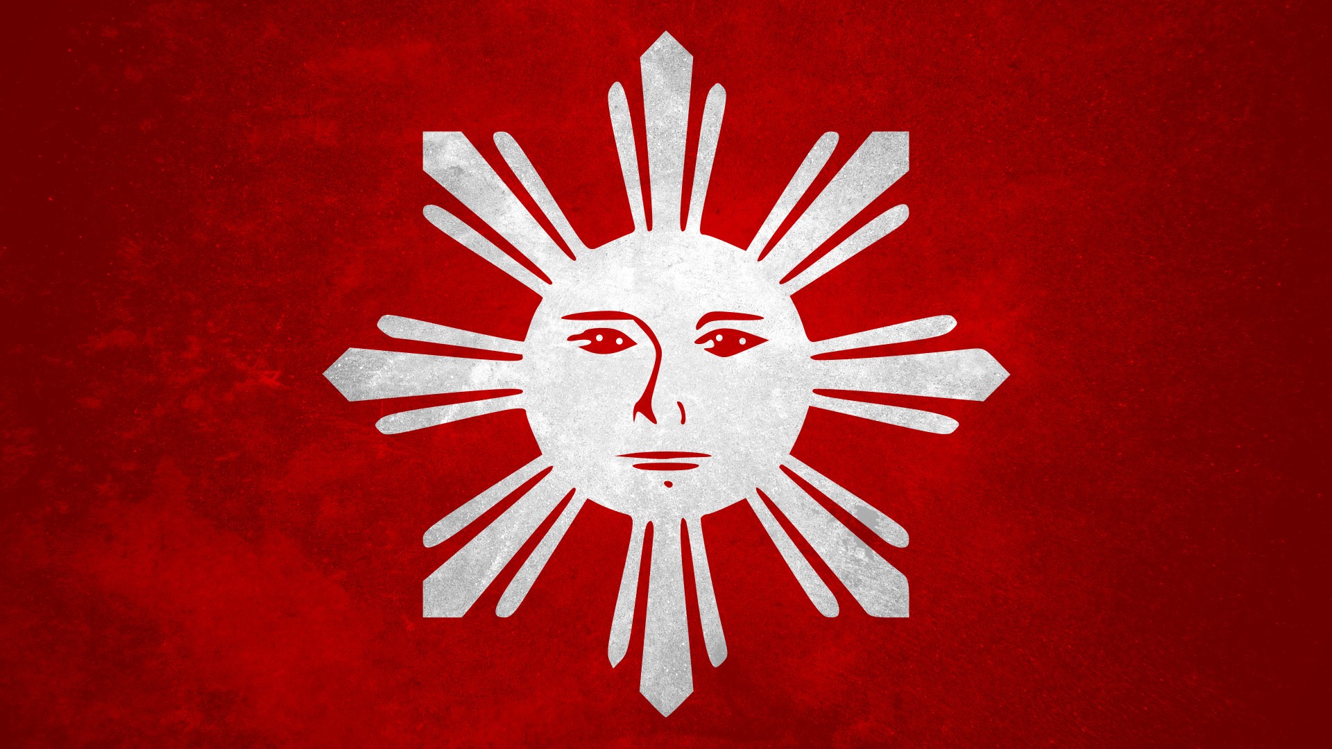 General 1920x1080 flag red background logo Philippines history digital art simple background